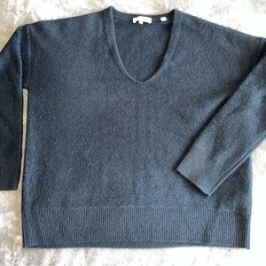 Vince Women's Black V-Neck Sweater 100% cashmere plush M